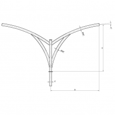 Консольный кронштейн двухрожковый К79-1,0-1,5-1-1