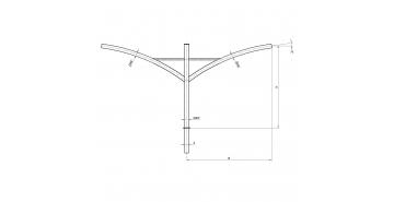 Консольный кронштейн двухрожковый К77-1,0-2,0-1-1
